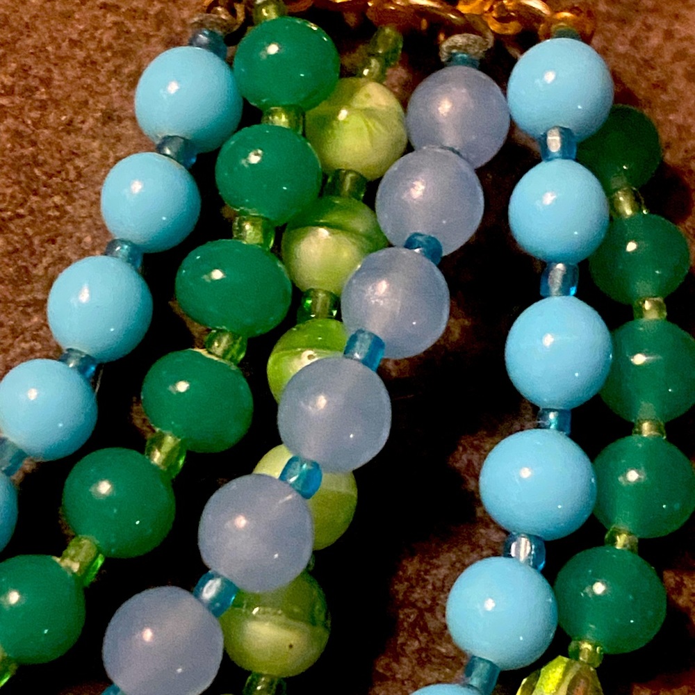 Unique, Outstanding Beaded Multilayer Necklace - image 1